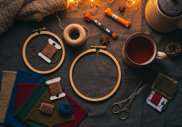 Warsztat haftu, nici i tamborek